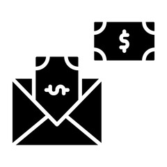 Salary Glyph Icon Design