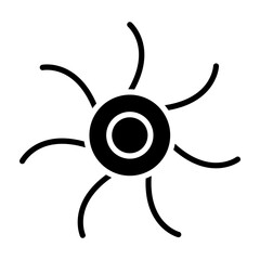 Black Hole Glyph Icon Design