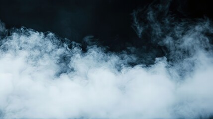 Fototapeta premium Enigmatic Fog, ethereal white mist gently shrouding a deep, shadowy backdrop, creating a serene and mysterious atmosphere, inviting contemplation and intrigue.