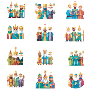 Reyes Magos Day vector illustration