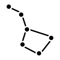 Ursa Minor Glyph Icon Design