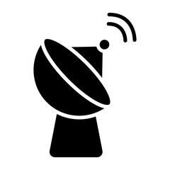 Satellite Dish Glyph Icon Design