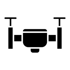 Drone Glyph Icon Design