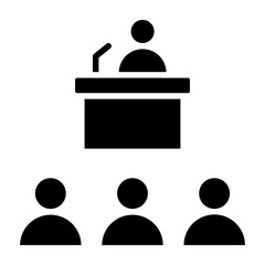 Lecture Glyph Icon Design