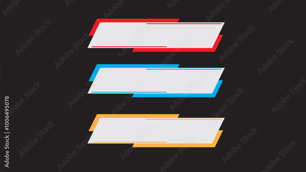 Poster simple and cool text box design, simple text banner for editing materials