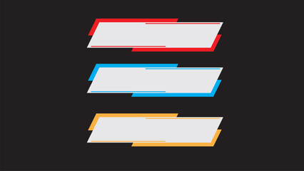 Simple and cool text box design, simple text banner for editing materials