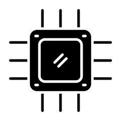 Cpu Glyph Icon Design