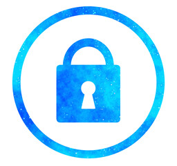 青い星空｜南京錠マーク