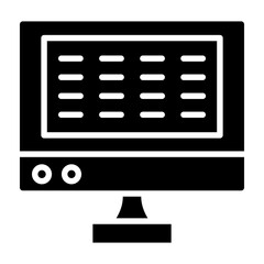 Monitor Glyph Icon Design
