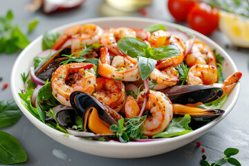 thai spicy salad with shrimp