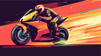 Motorcycle racing. Sport bike.	
