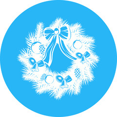Christmas, New Year Vector Icon element, Isolated white background