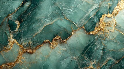 A soft, tranquil pastel green marble surface featuring delicate golden veins, creating a peaceful and luxurious vibe