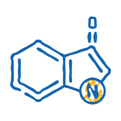 chemistry molecular structure doodle icon sketch vector. chemistry molecular structure sign. isolated symbol illustration