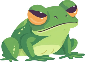 Fototapeta premium Green frog with big eyes