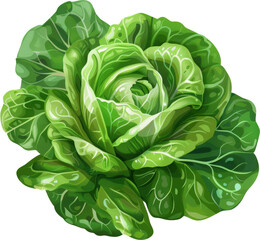 Obraz premium Fresh green lettuce leaves