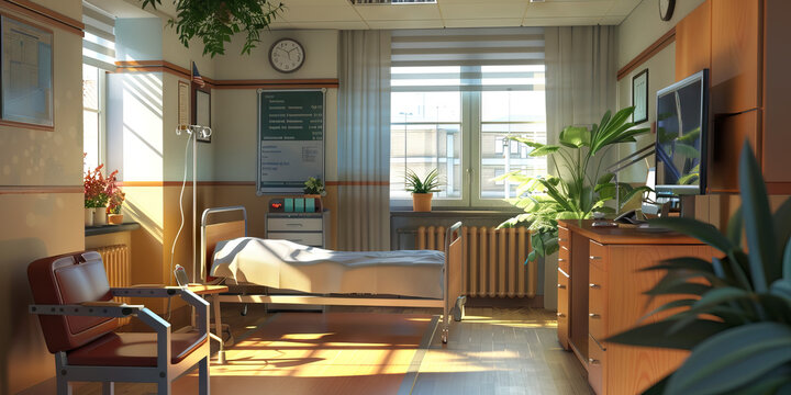 Palliative Care Specialist's Office Wall: Displaying palliative care guidelines, end-of-life care resources, and a board with patient comfort plans