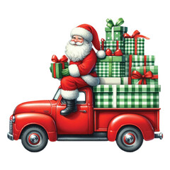 Christmas Santa Gift Delivery Truck