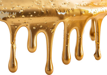 Dripping golden paint