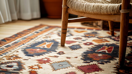 Handmade Kilim Rug with Natural Dyes and Artistry