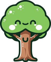 cute tree vector