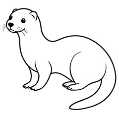 Playful Otter Vector Illustration Capturing the Joyful Spirit of Nature's Aquatic Creatures
