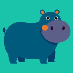 Explore the Wild with a Hippo Vector Illustration Perfect for Art Lovers

