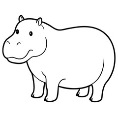 Unleash Imagination with a Playful Hippo Vector Illustration for Kids and Adults
