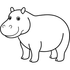 Unleash Imagination with a Playful Hippo Vector Illustration for Kids and Adults
