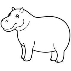 Hippo Vector Illustration Capture the Beauty of Nature in Stunning Detail
