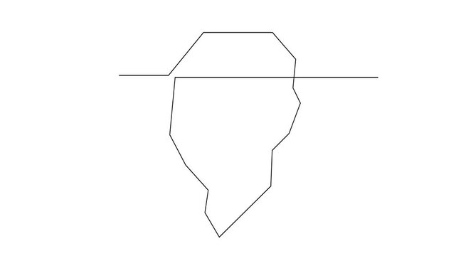 Iceberg Continuous line illustration design template