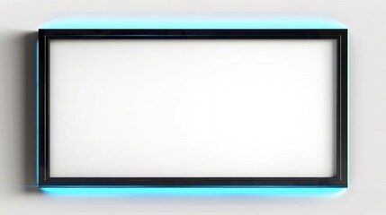 Black Frame with Blue Neon Lights