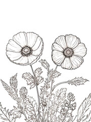 Flower coloring page
