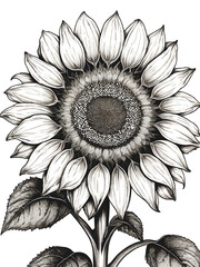 Naklejka premium Flower coloring page