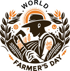 a logo for the world ' s farmer day