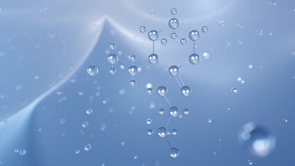 ifosfamide molecular structure, 3d model molecule, antineoplastic agents, structural chemical formula view from a microscope