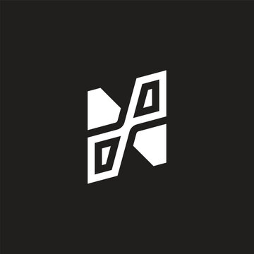 recommend clip art: letter dp simple geometric infinity line logo vector