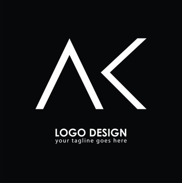 AK AK Logo Design, Creative Minimal Letter AK AK Monogram