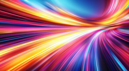 Fototapeta premium Vivid Colorful Abstract Motion Blur Speed Digital Graphics Background