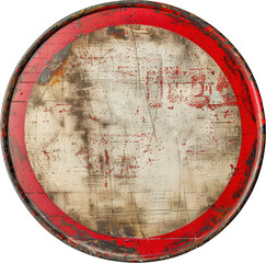 Fototapeta premium Worn red circle sign