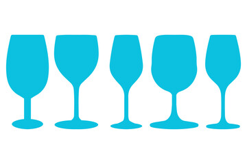 Party glass icon set. Drink illustration
