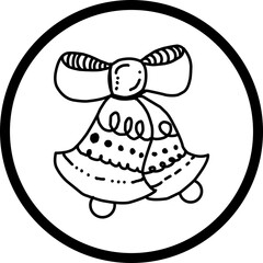 Christmas, New Year Vector Icon element, Isolated white background