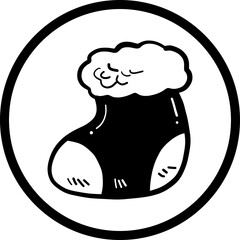 Christmas, New Year Vector Icon element, Isolated white background