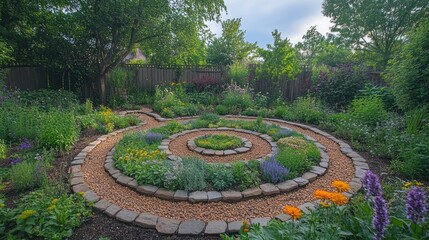 Spiral Garden Path
