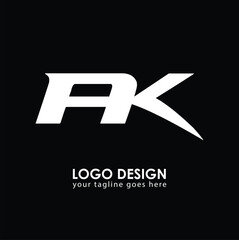 AK AK Logo Design, Creative Minimal Letter AK AK Monogram