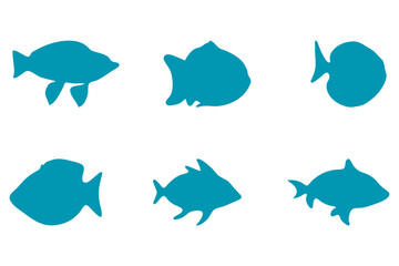 Simple fish illustration design set