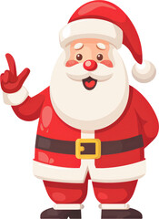 Jolly Santa Claus waves.