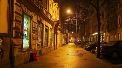 A vibrant nighttime scene in Budapest depicted in a cyberpunk style, showcasing illuminated streets filled with neon lights and futuristic architecture. The iconic landmarks of the city,