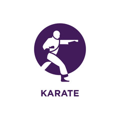Karate Vector Icon. Isolated Martial Arts Symbol 