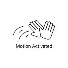 Clap Motion Activated Vector Icon - Smart Home Control Symbol